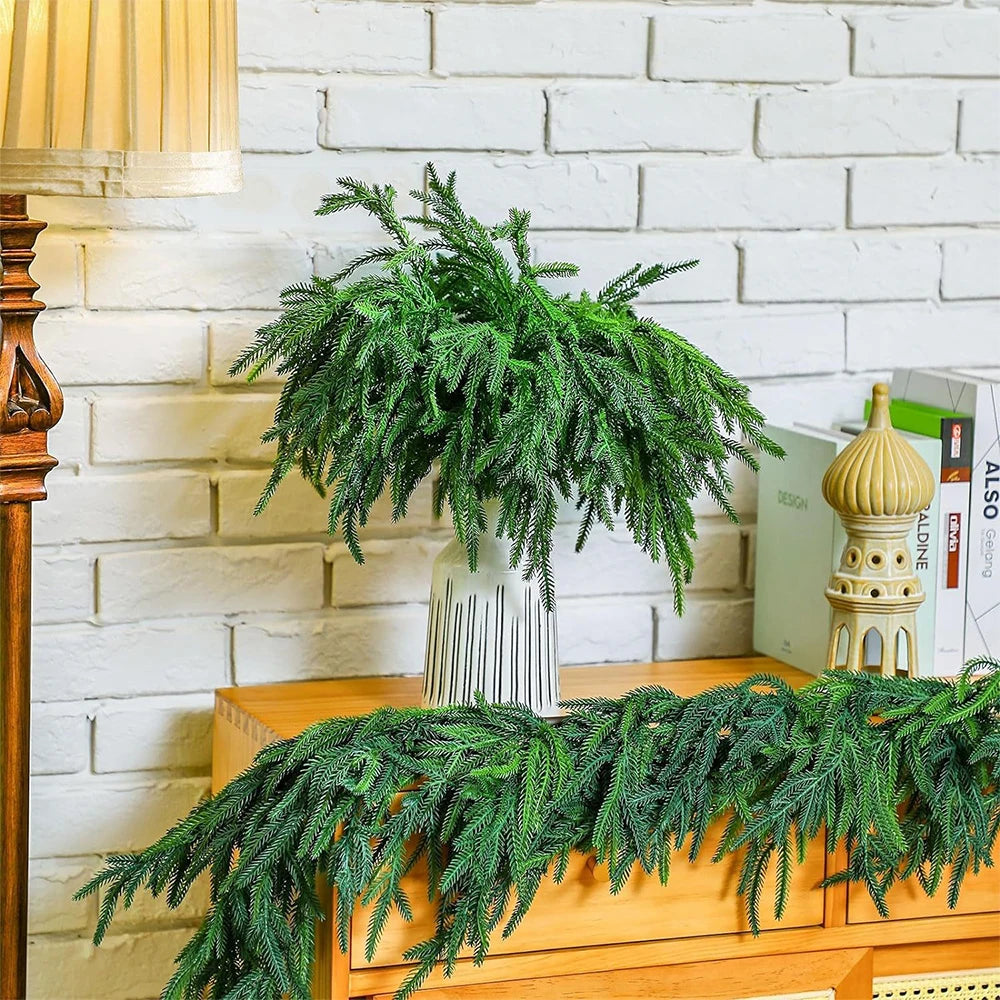 Artificial pine branch for Christmas home decoration - vue 3 sur 8