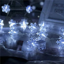 Snowflake LED string lights for parties and decorations
