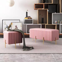 Nordic creative multifunctional velvet bench for living room and bedroom