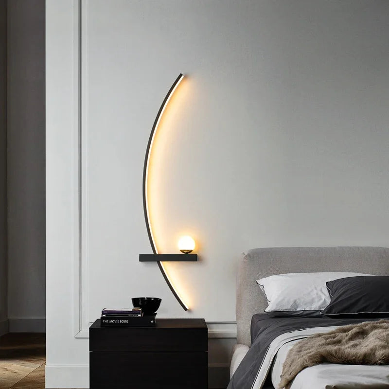 Nordic striped LED wall light