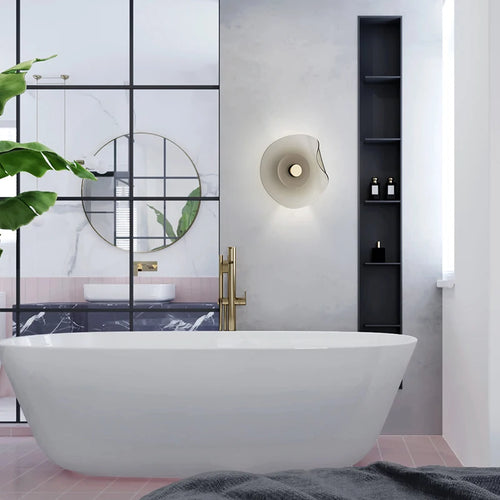 Modern glass LED wall light for interior decor - vue 7 sur 8