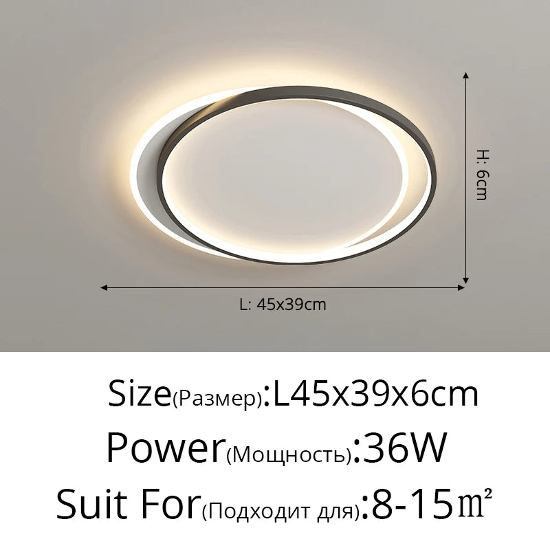 Minimalist nordic square recessed geometric LED ceiling light