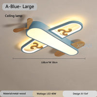 Children's suspended LED wall lights in wood and metal