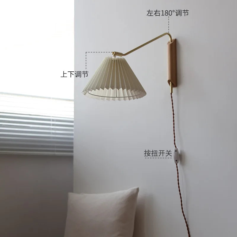Copper wall lamp with switch and rotating LED light - vue 4 sur 7