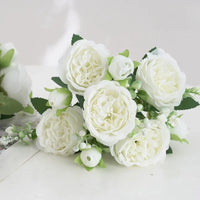 Artificial peony bouquet for indoor floral decoration