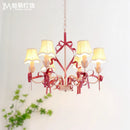 Cute children's chandelier with decorative bow pendant lighting