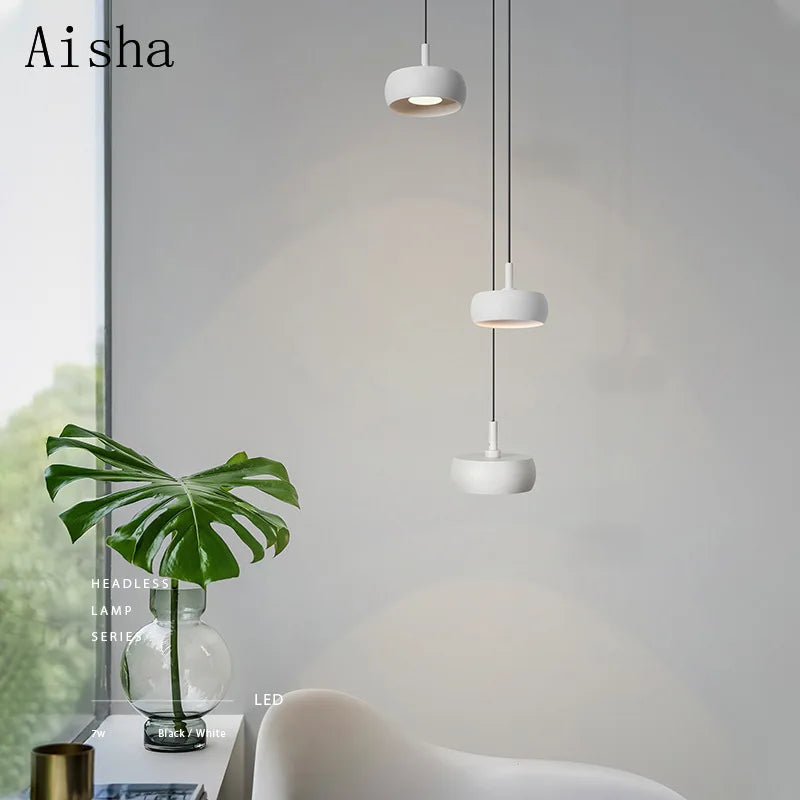 Nordic aluminium pendant light for minimalist decor - vue 3 sur 9