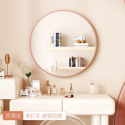 Nordic round decorative mirror for bathroom