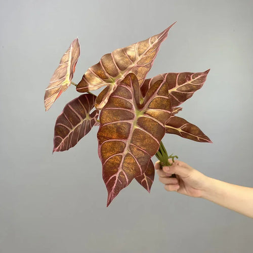Set of 2 artificial leaves for autumn party decoration