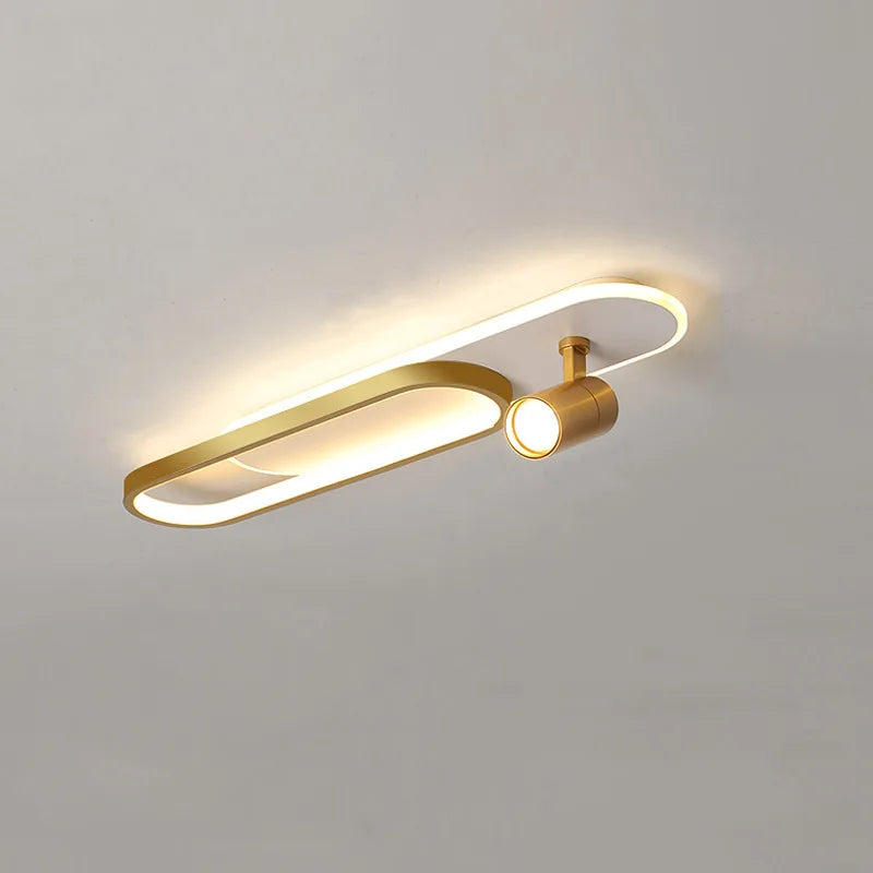 Modern LED ceiling lamp with decorative spotlight - vue 4 sur 12