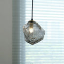 Nordic glass pendant light with creative retro ice lava design