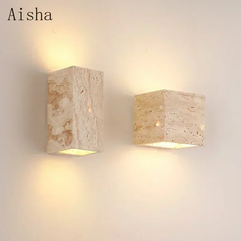 Stone wall light for decorative gardens and courtyards