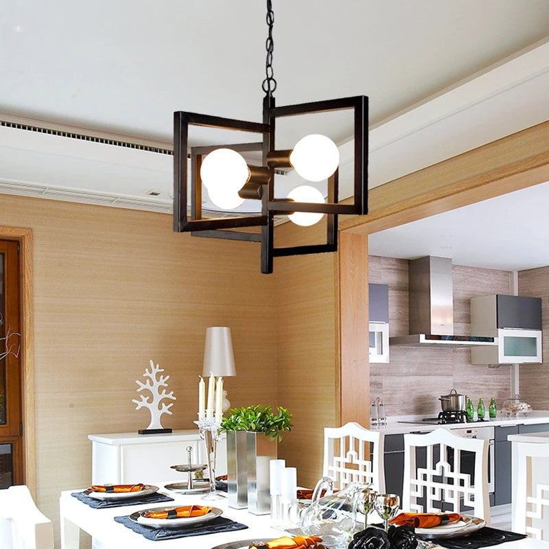 Vintage industrial pendant light with cord and wind vane
