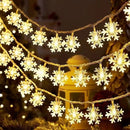 Snowflake LED string lights for parties and decorations