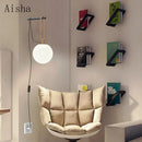 Nordic round glass wall light for artistic decoration