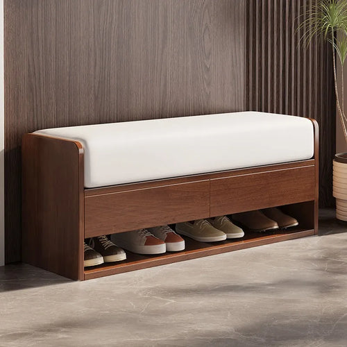 Nordic wooden changing stool with integrated storage - vue 5 sur 14