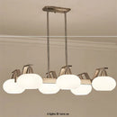 Modern nickel metal chandelier with LED lighting
