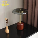 American retro brass and glass desk lamp