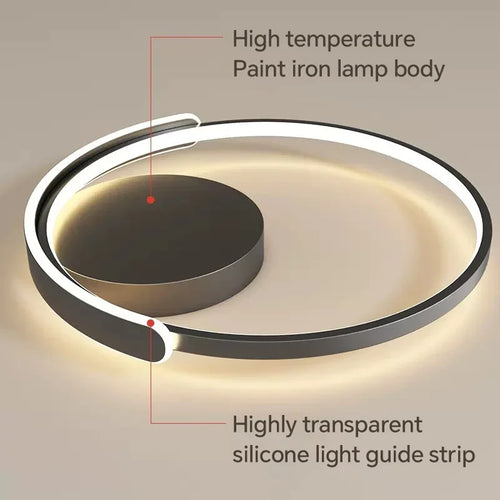 Modern LED ceiling light for interior decoration and a warm ambiance - vue 6 sur 10