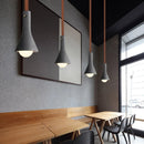 Industrial leather and cement retro decorative pendant light