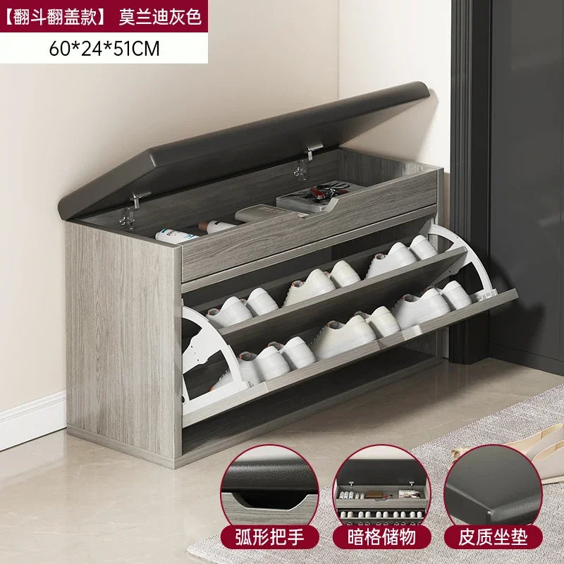 modern vertical storage shoe cabinets japanese design - vue 11 sur 21