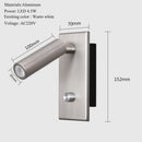 Swivel dimmable wall light for vintage lighting