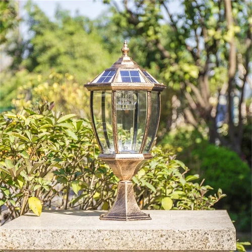 Outdoor solar LED wall light waterproof for garden and courtyard - vue 3 sur 12