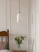 White glass chandelier for an elegant artistic ambience