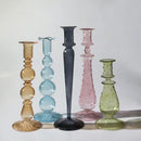 Retro glass candle holder for home and wedding decor