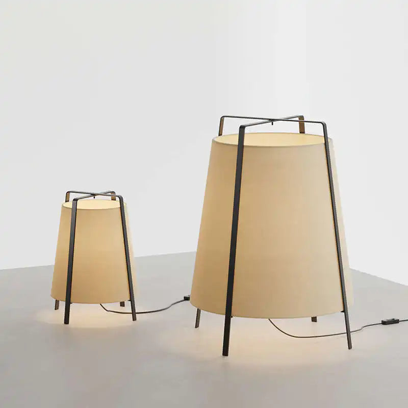 Minimalist nordic floor lamp with creative fabric shade