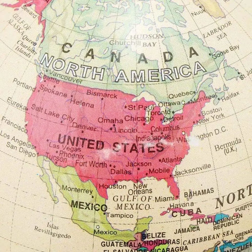 retro desktop globe for learning geography - vue 5 sur 7