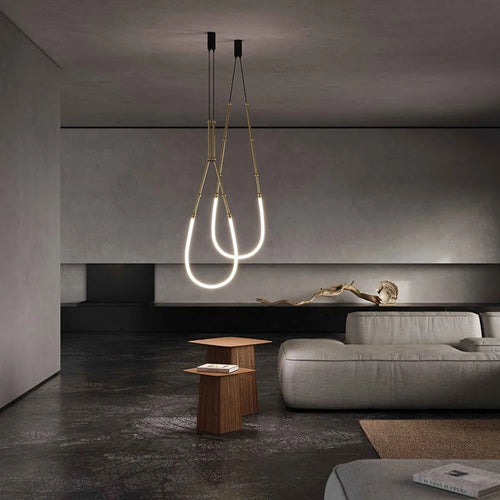 Modern minimalist pendant chandelier for bar or restaurant - vue 3 sur 14