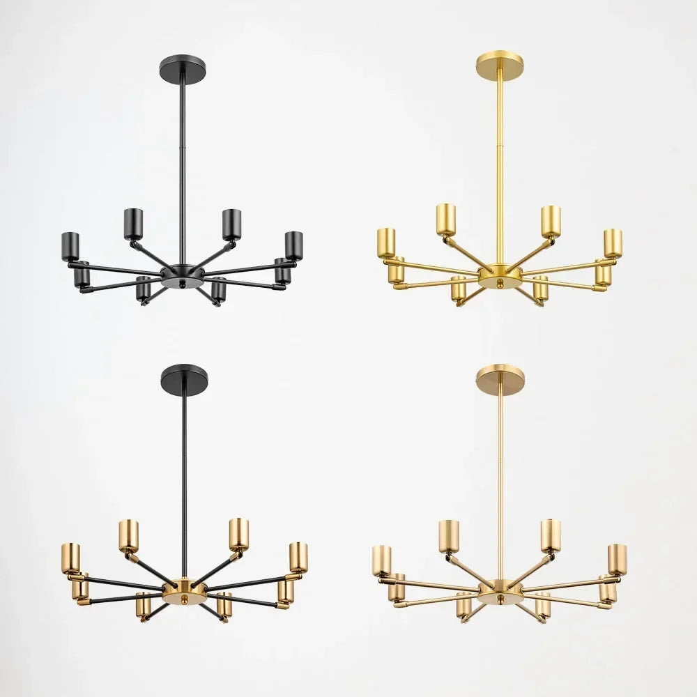 Modern adjustable iron satellite-style chandelier for decoration - vue 5 sur 10