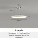 Modern minimalist Nordic aluminium chandelier with LED lights