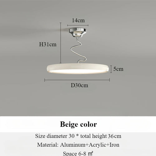 Modern minimalist Nordic aluminium chandelier with LED lights - vue 9 sur 18
