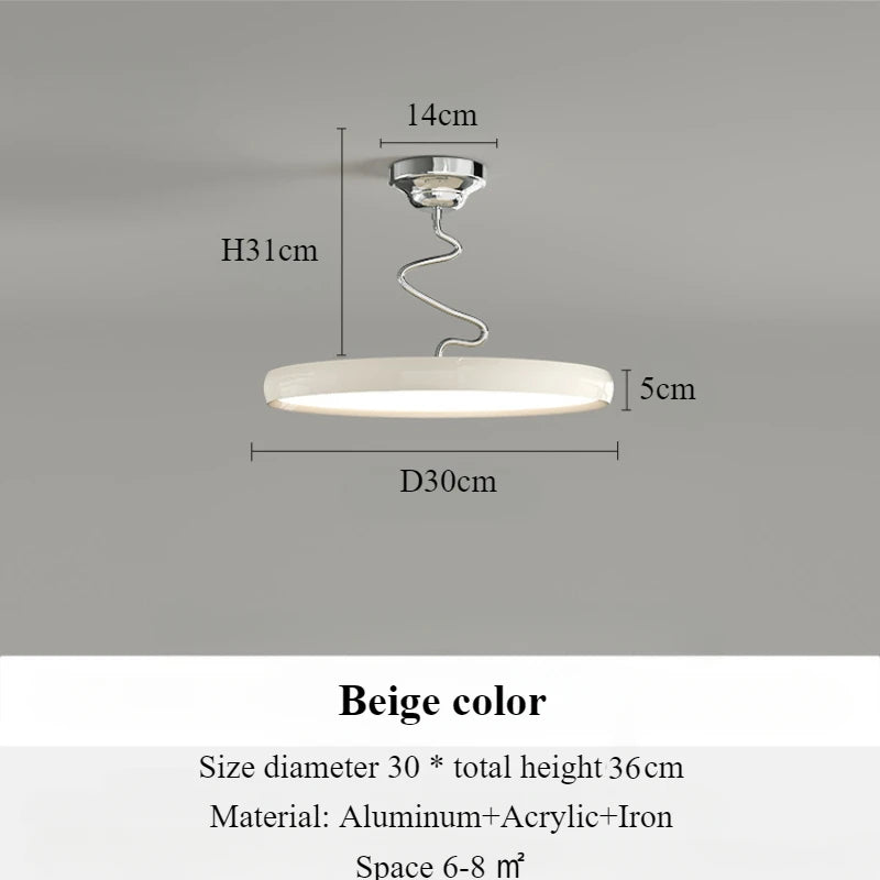 Modern minimalist Nordic aluminium chandelier with LED lights - vue 8 sur 18
