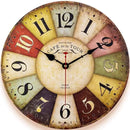 thick wooden wall clock farmhouse style for retro decoration