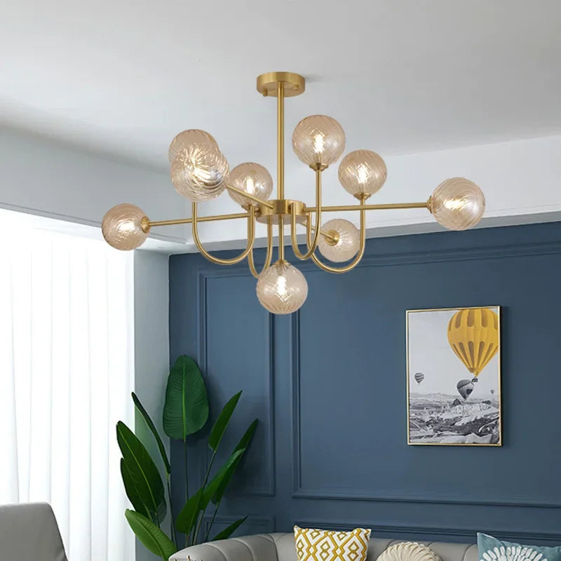 2024 New Pattern Creative U-shaped Magic Bean LED Pendent Lamp For Living Room Bedroom Lobby Exhibition Hall - vue 4 sur 8