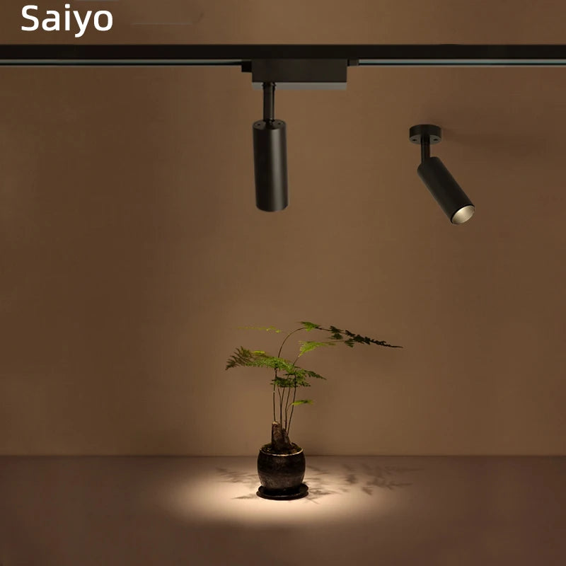 Surface mounted LED spotlight with narrow beam for restaurant decoration