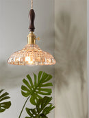 Modern brass and glass pendant light for interiors