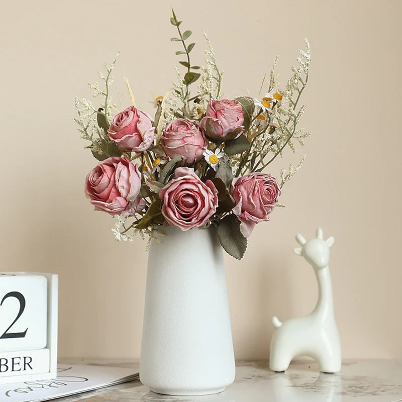 Retro artificial rose bouquet for Halloween decoration