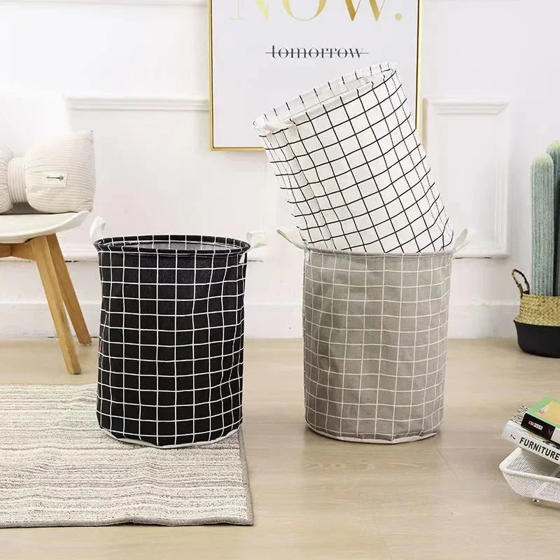 large foldable laundry basket waterproof storage cotton linen