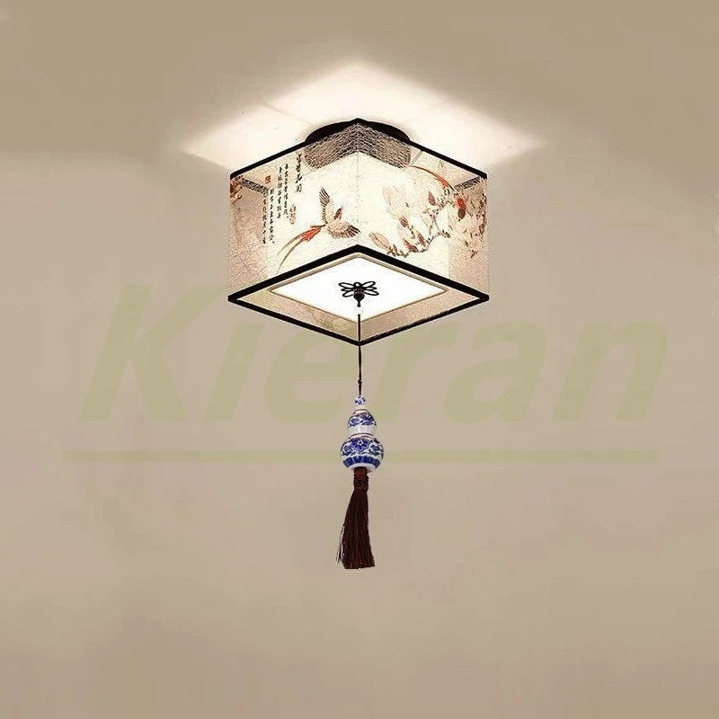 Modern lotus bird LED ceiling light for hotel decoration - vue 10 sur 30