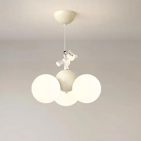 modern creative moon pendant light for children's room panda