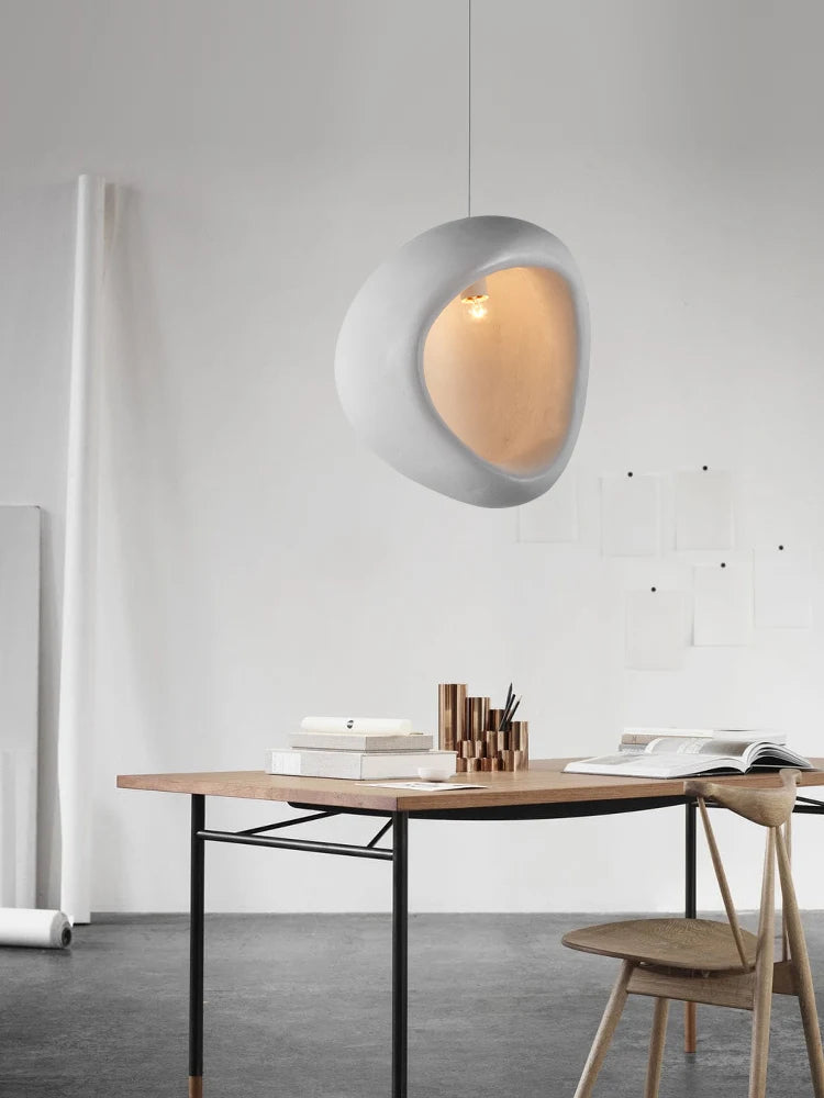 Nordic wabi sabi style pendant light for restaurant and bar - vue 4 sur 9