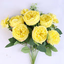 Artificial silk rose bouquet for home decoration