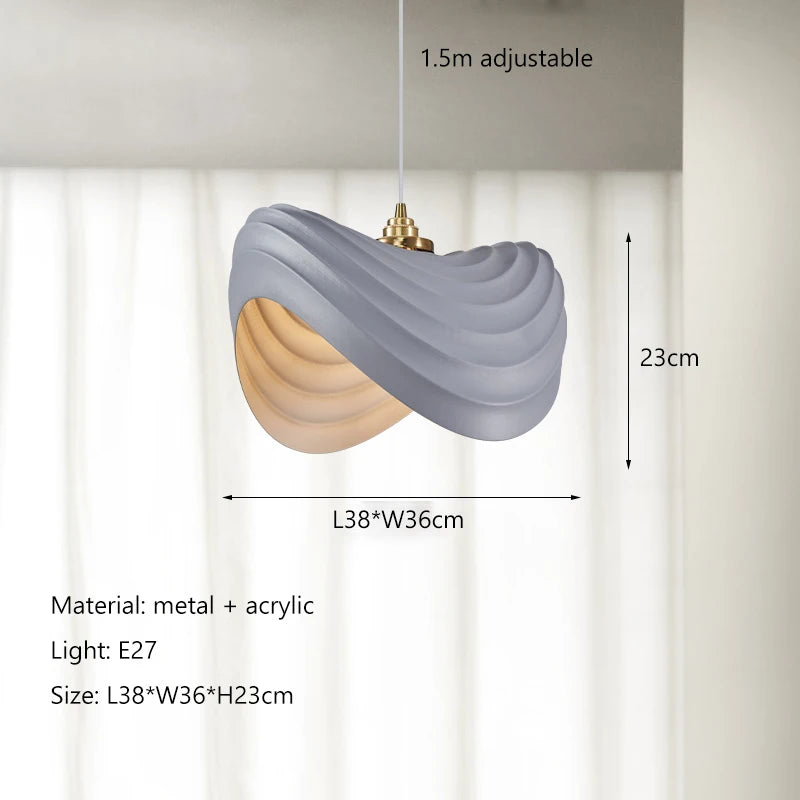 Nordic wabi sabi style LED chandelier for home decoration