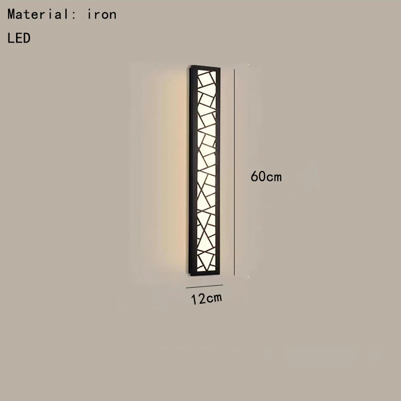 Chinese style LED wall light warm light 3000K acrylic metal