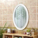 Nordic oval decorative mirrors hanging in macrame