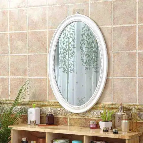 Nordic oval decorative mirrors hanging in macrame